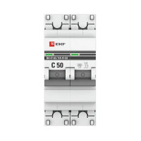 Автоматический выключатель EKF PROxima ВА47-63 2P C50 А 6 кА mcb4763-6-2-50C-pro