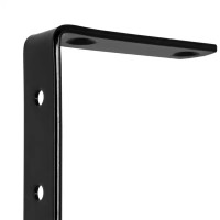 Кронштейн Larvij Angle 7.5x12.5 см сталь нагрузка до 1 кг цвет чёрный