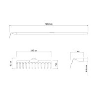 Грабли Tramontina 12 зубьев 124 см с черенком