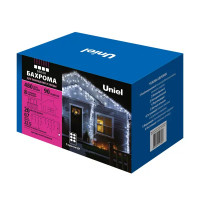 Гирлянда светодиодная влагозащищенная бахрома Uniel электрическая 20 м 480 LED IP44 белый свет