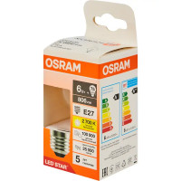 Лампа светодиодная Osram P E27 220/240 В 6 Вт шар 806 лм теплый белый свет