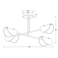 Люстра потолочная Mallow FR5228PL-04C 4 лампы