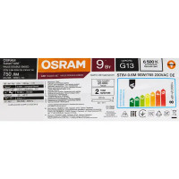Лампа светодиодная Osram 9SW/765 G13 230 В 9 Вт трубка 750 лм цвет света холодный белый