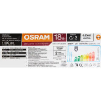 Лампа светодиодная Osram 18SW/765 G13 230 В 18 Вт трубка 1500 лм цвет света холодный белый