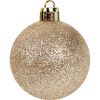 Набор новогодних шаров Christmas ø5-6 см цвет золотой 25 шт.