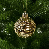 Набор новогодних шаров Christmas ø5-6 см цвет золотой 25 шт.