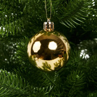 Набор новогодних шаров Christmas ø5-6 см цвет золотой 25 шт.