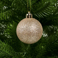 Набор новогодних шаров Christmas ø5-6 см цвет золотой 25 шт.