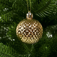 Набор новогодних шаров Christmas ø5-6 см цвет золотой 25 шт.