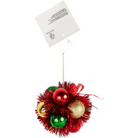 Елочная игрушка Связка шаров 8x8 цвет красный