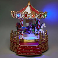 Композиция новогодняя светодиодная Карусель 20x18x23 см