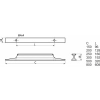 Ручка-скоба мебельная Stells-608 608 мм цвет золото