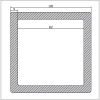 Столб T-Decks 100x100x3000 мм венге