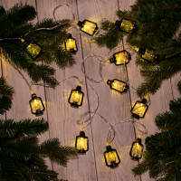 Электрогирлянда Auralight Фонарики 4 м 20 ламп теплый желтый цвет света 3 режима работы