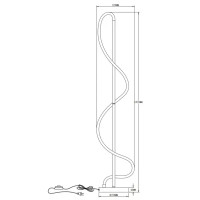 Торшер светодиодный Fancy FR6059FL-L60W цвет белый