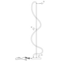 Торшер светодиодный Fancy FR6059FL-L60W цвет белый