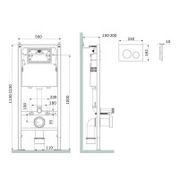 Комплект инсталляция с унитазом AM.PM Pulse Flash Clean IS80151.9P1702, с микролифтом, клавиша цвет хром