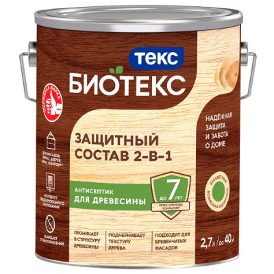 Антисептик Bioteks 2 в 1 цвет прозрачный 2.7 л