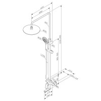 Душевая система AM.PM Moxie F079M900 со смесителем 3 режима цвет хром