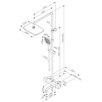 Душевая система AM.PM Flash F079SQ500 с термостатом 3 режима цвет хром