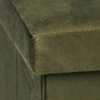 Пуф QL200013BE- OLIVE GREEN с отделением для хранения 38x38x38 см вельвет цвет оливковый