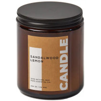 Свеча ароматизированная Sandalwood&Lemon коричневый 9 см