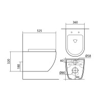 Комплект инсталляция Geberit Duofix 458.149.21.1 с унитазом Aquatek Европа безободковый с микролифтом клавиша Delta01 хром