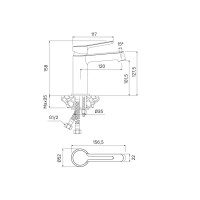 Смеситель для раковины Iddis Odda ODDWT00i01 однорычажный цвет белый матовый