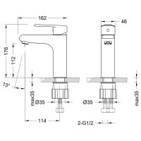 Смеситель для раковины Lemark Point LR0306C однорычажный цвет хром