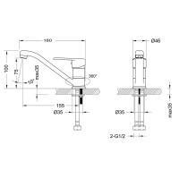 Смеситель для раковины Lemark Point LR0307C однорычажный цвет хром