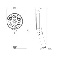 Лейка для душа Iddis Agua AGU3FB0i18 3 режима цвет черный матовый