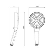 Лейка для душа Iddis Agua AGU15B0i18 5 режимов цвет черный матовый