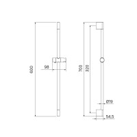 Душевая штанга Iddis Agua AGU60C0i17 60 см цвет хром