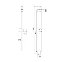 Душевая штанга Iddis Agua AGU68C0i17 68 см цвет хром