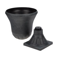 Вазон для цветов напольный ø40 h55 см v22 л пластик черный