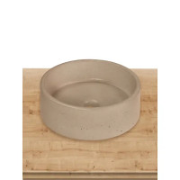 Раковина Round накладная 36x36 см цвет бежевый матовый