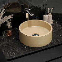 Раковина Round накладная 36x36 см цвет бежевый матовый