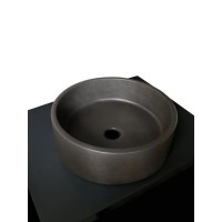 Раковина Round накладная 36x36 см цвет графит матовый