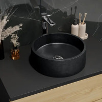 Раковина Round накладная 36x36 см цвет черный матовый