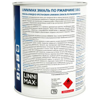 Грунт-эмаль по ржавчине 3 в 1 Linnimax цвет белый полуматовый база Б1 0.75 л