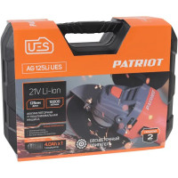 УШМ аккумуляторная Patriot AG 125LI UES, 21 В Li-ion 4 Ач, 125 мм