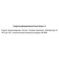 Георгина декоративная Санта Клаус 100 мм