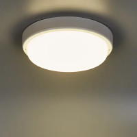 Светильник ЖКХ светодиодный Wolta LCL04-25W-R21-4K-SM 25 Вт IP65 с датчиком движения круг цвет белый