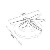 Светильник садовый плавающий Uniel «Dragon Fly» на солнечных батареях 10x10x6 см RGB цвет света цвет черный