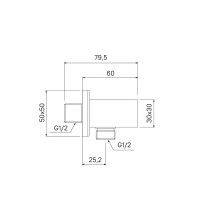 Держатель душевой лейки Iddis Agua AGUCP00i53 хром