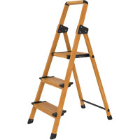 Стремянка алюминиевая с пленкой под дерево Elitech СТА 3СТ Д 3 ступени, максимальная нагрузка 150 кг