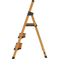 Стремянка алюминиевая с пленкой под дерево Elitech СТА 3СТ Д 3 ступени, максимальная нагрузка 150 кг