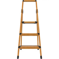 Стремянка алюминиевая с пленкой под дерево Elitech СТА 3СТ Д 3 ступени, максимальная нагрузка 150 кг