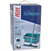 Набор швабра и ведро с отжимом 4 л Hitt Supreme Perfect цвет серый