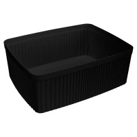 Лоток с крышкой для хранения Velvet 22.5x11x29.5 см полипропилен черный